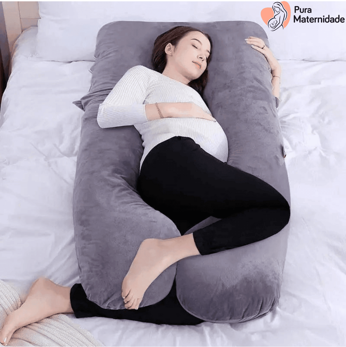 Almofada Minhocão Gestantes - Alívio e Relaxamento na Hora de Dormir
